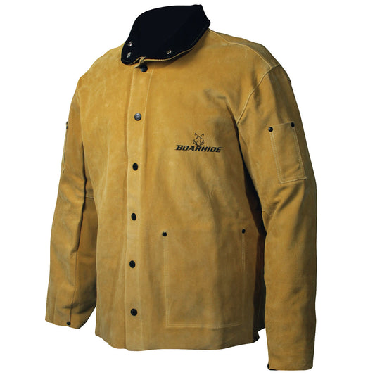 Protective Industrial Products Caiman® 4X Gold Boardhide Flame Resistant Cape Sleeve With Satin Lining And Snap Front Closure