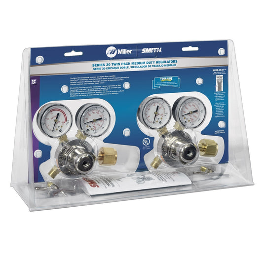Miller® Medium Duty Series 30 Single-Stage Acetylene and Oxygen Gas Regulator, CGA-540 Oxygen/CGA-300