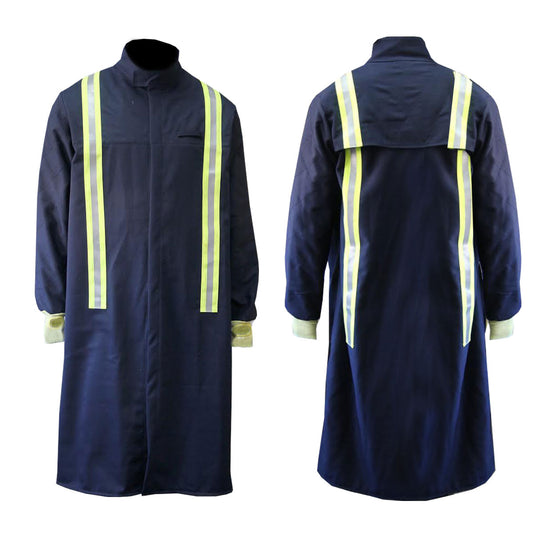 Chicago Protective Apparel X-Large/10" Blue 10 Ounce Marlan® Plus Coat With Snap Closure