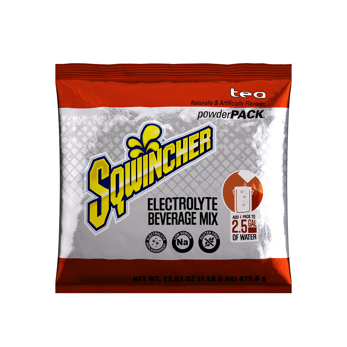Sqwincher® 23.83 Ounce Tea Flavor Powder Pack Bag Electrolyte Drink