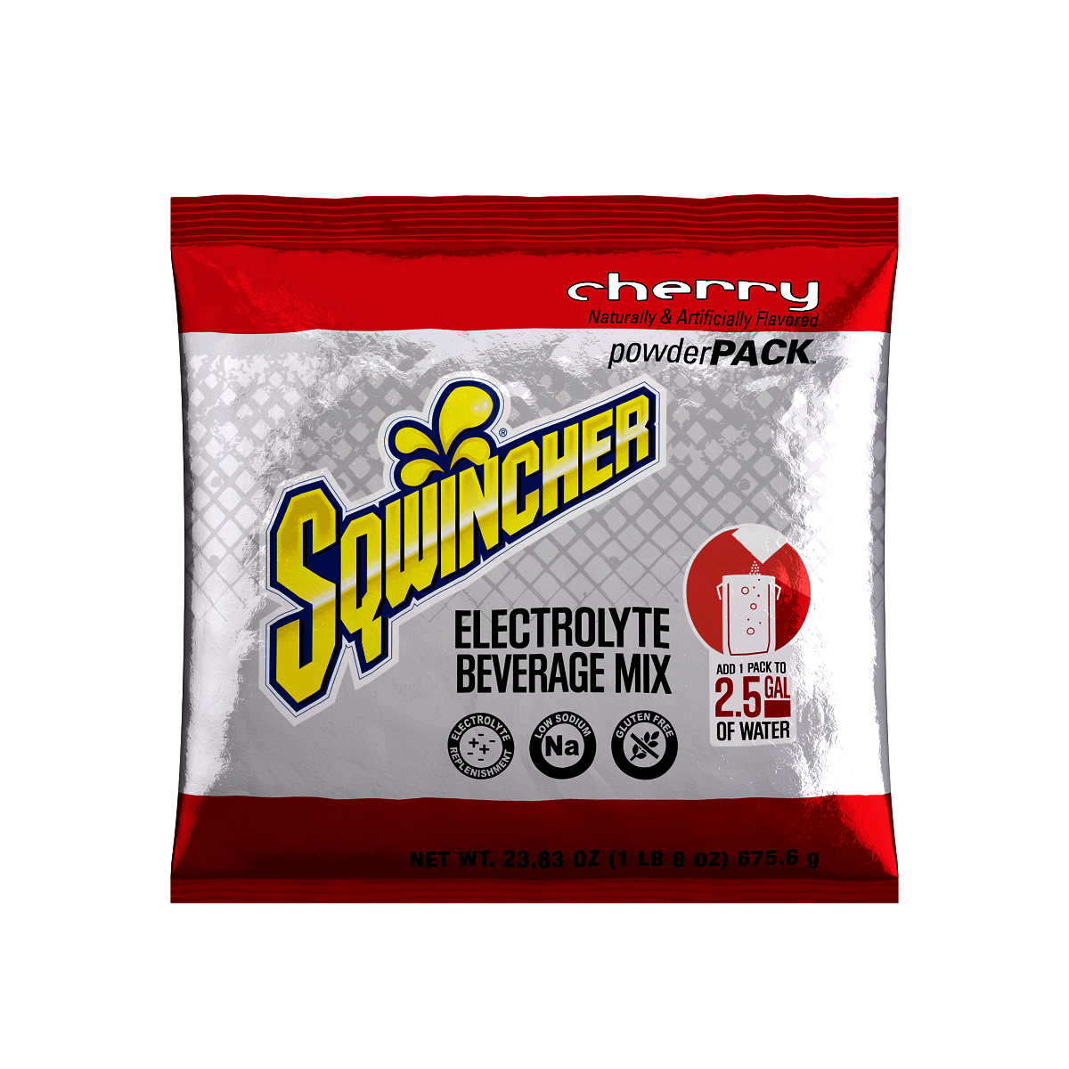 Sqwincher® 23.83 Ounce Cherry Flavor Powder Pack Bag Electrolyte Drink