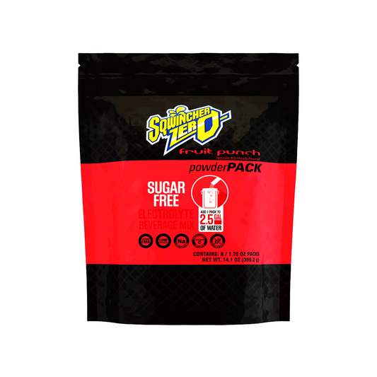 Sqwincher® 1.76 Ounce Fruit Punch Flavor Powder Pack ZERO Bag Sugar Free/Low Calorie Electrolyte Drink