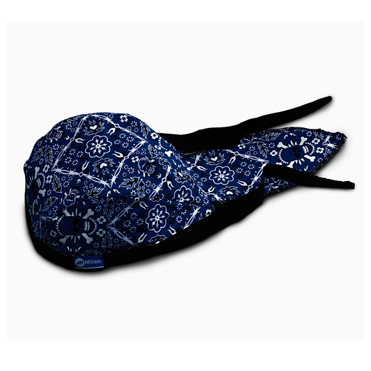 Miller® Blue and Black Arc Armor® Cotton Doo Rag Bandana