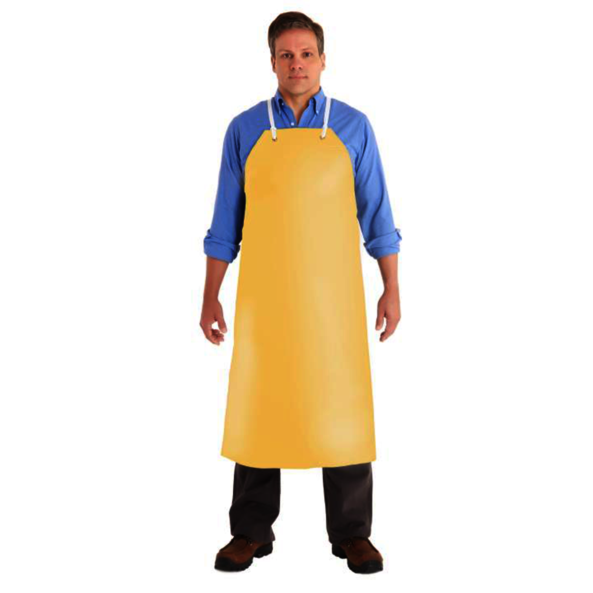 Ansell 33" X 45" Yellow AlphaTec® 17-19 mil Nitrile/Polycotton Apron
