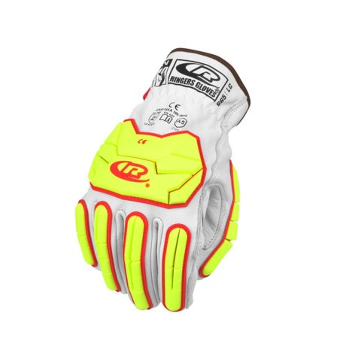 Ansell Size 12 Ringers® High Performance Polyethylene And Goatskin Leather Cut Resistant Gloves