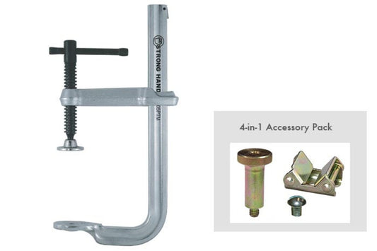 Valtra UM85P Strong Hand Tools® 8 1/2" Steel Sliding Arm Bar Clamp With 4-in-1 Clamp Accessory Kit
