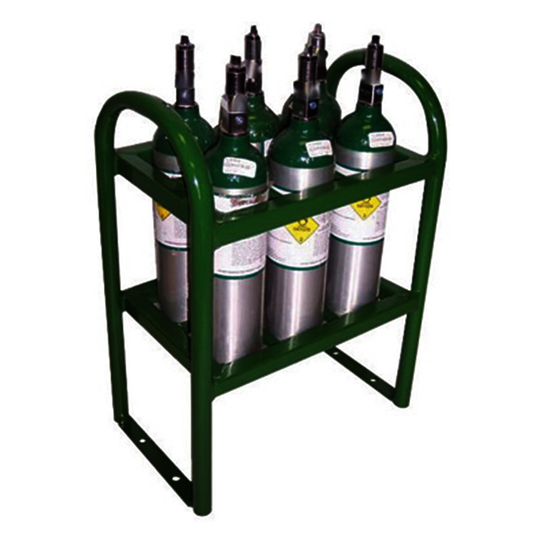Saf-T-Cart 6 Cylinder Cart With Semi-Pneumatic Wheels And Dual Handle