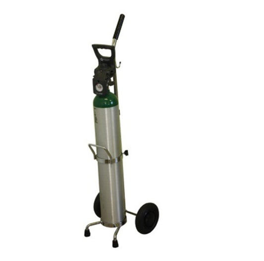 Saf-T-Cart Cylinder Cart With Hard Plastic Wheels And Adjustable Handle