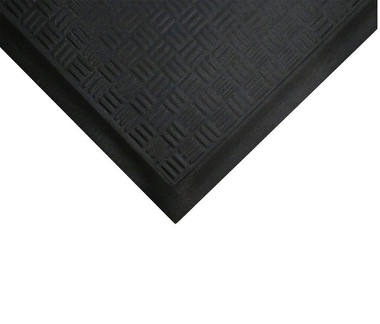 M+A Matting 3.2' X 16.1' Black Nitrile Cushion Station™ Floor Mat