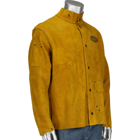 Protective Industrial Products Large Ironcat® Gold Split Leather Welding Jacket