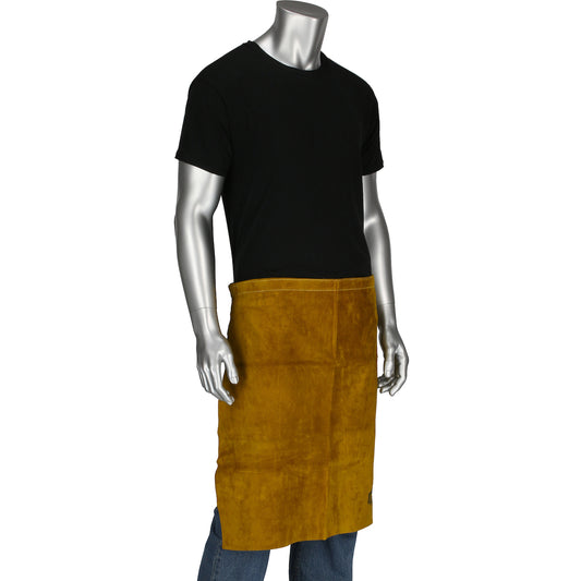Protective Industrial Products 24" x 18" Ironcat® Gold Split Leather Waist Apron