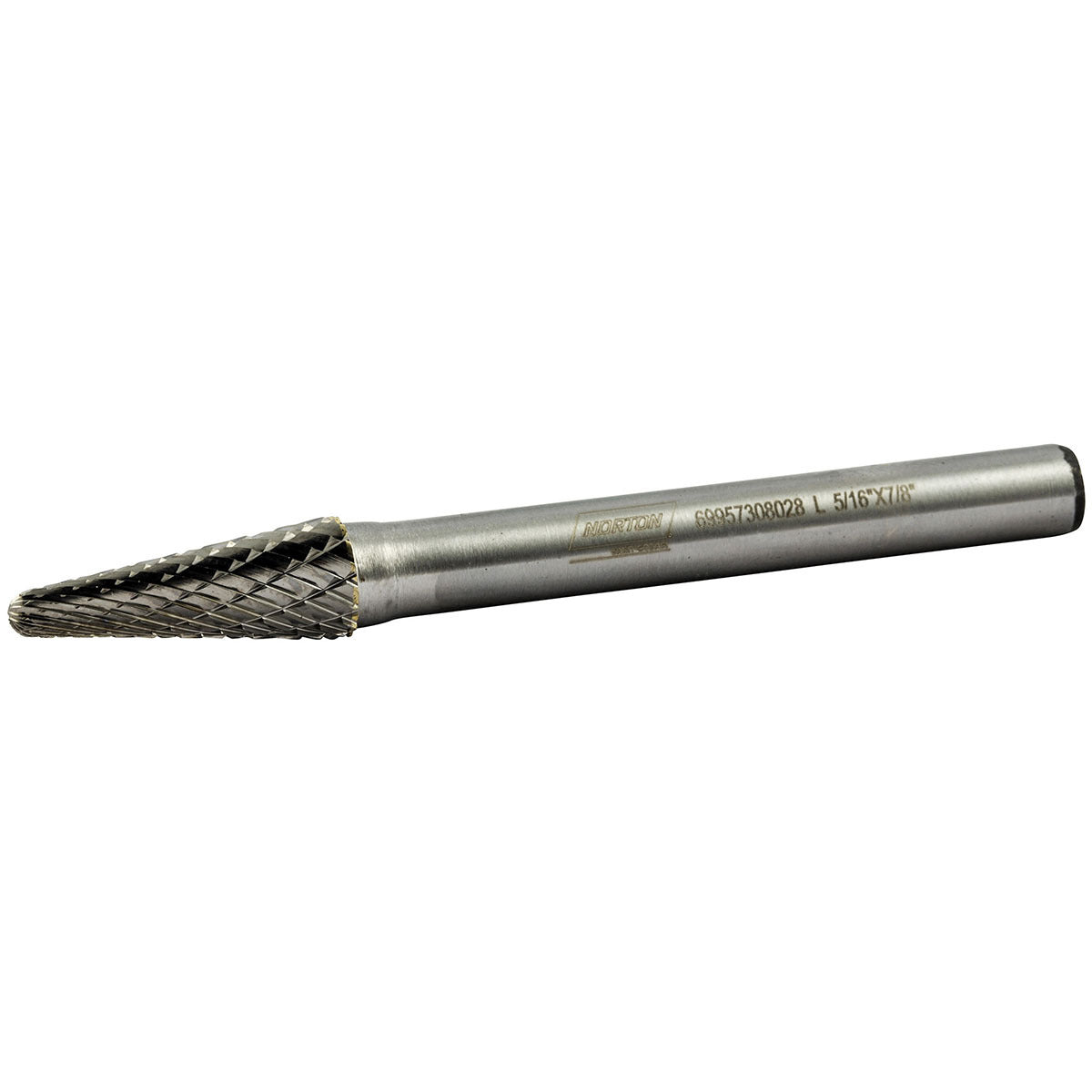 Saint-Gobain Abrasives Inc. 5/16" X 7/8" Ball Nose Cone Double Cut Tungsten Carbide Burr