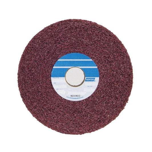 Norton® 14" X 2" X 8" Medium Grade Aluminum Oxide Bear-Tex Metal Finishing Red Non-Woven Convolute Wheel