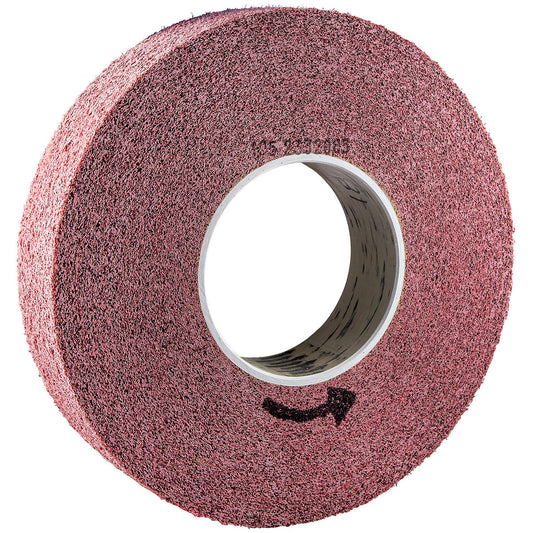 Norton® 12" X 2" X 5" Medium Grade Aluminum Oxide Bear-Tex Metal Finishing Red Non-Woven Convolute Wheel