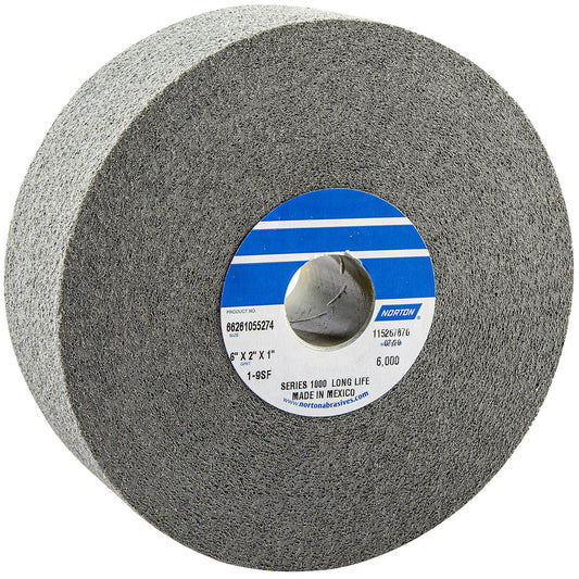 Norton® 4 1/2" X 5/8" Fine Grade Silicon Carbide Bear-Tex Rapid Finish Series 1000 Gray Non-Woven Convolute Wheel