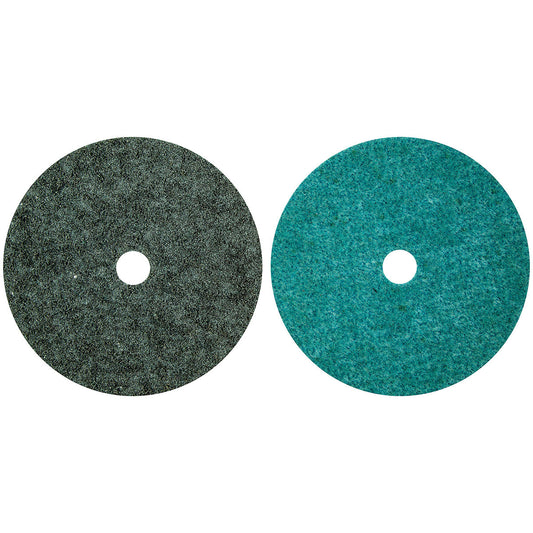 Norton® 4 1/2" X 5/8" Coarse Grade Ceramic Alumina Bear-Tex Rapid Prep XHD Blue Non-Woven Std. Back-up Pad Disc