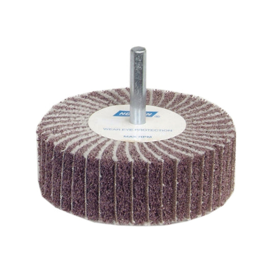 Norton® 4 1/2" X 5/8" Medium Grade Aluminum Oxide None Red Non-Woven Interleaf Flap Wheel