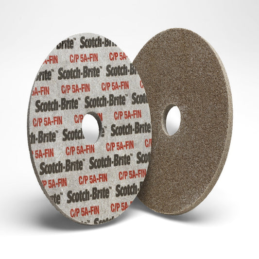 3M™ 4" X 1/8" X 1/4" Fine Grade Aluminum Oxide Scotch-Brite™ Tan Disc