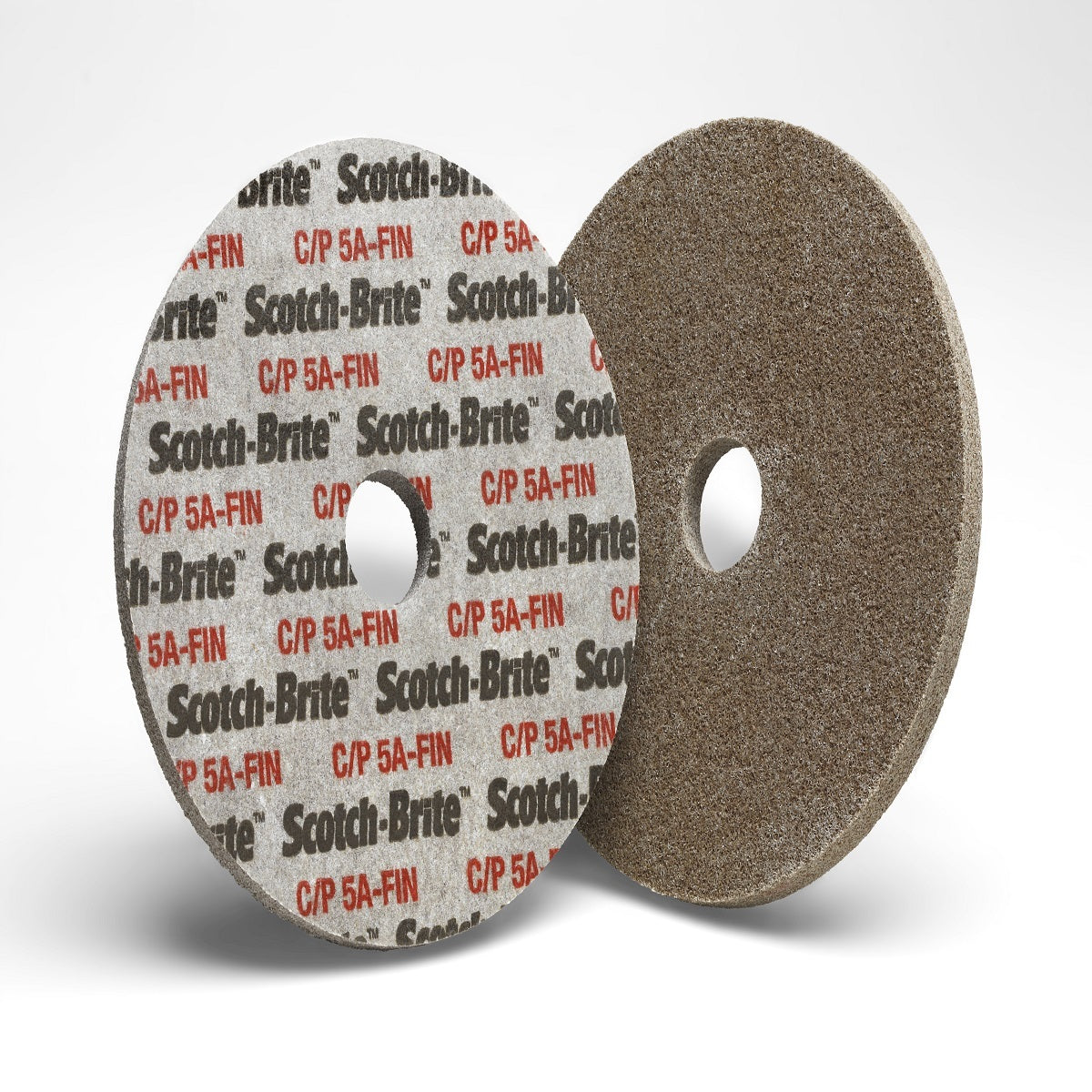 3M™ 6" X 1/4" X 1/2" Fine Grade Aluminum Oxide Scotch-Brite™ Tan Disc