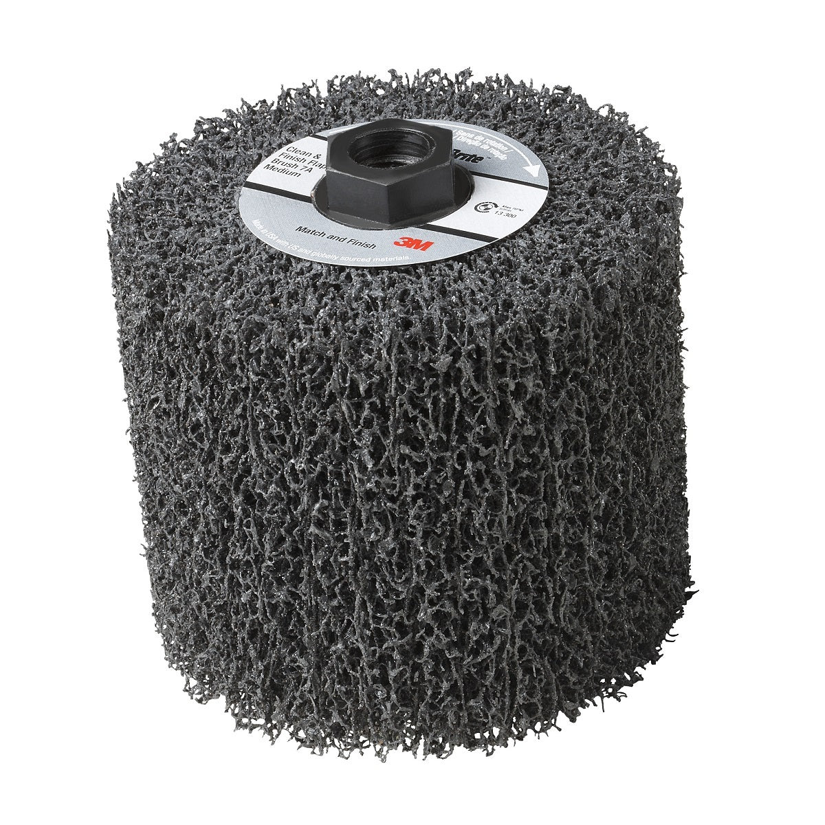 3M™ 4 1/2" X 4" X 5/8" Extra Coarse Grade Aluminum Oxide Scotch-Brite™ Black Brush