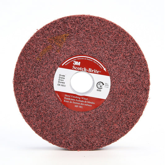 3M™ 6" X 2" X 1" Medium Grade Aluminum Oxide Scotch-Brite™ Red Disc