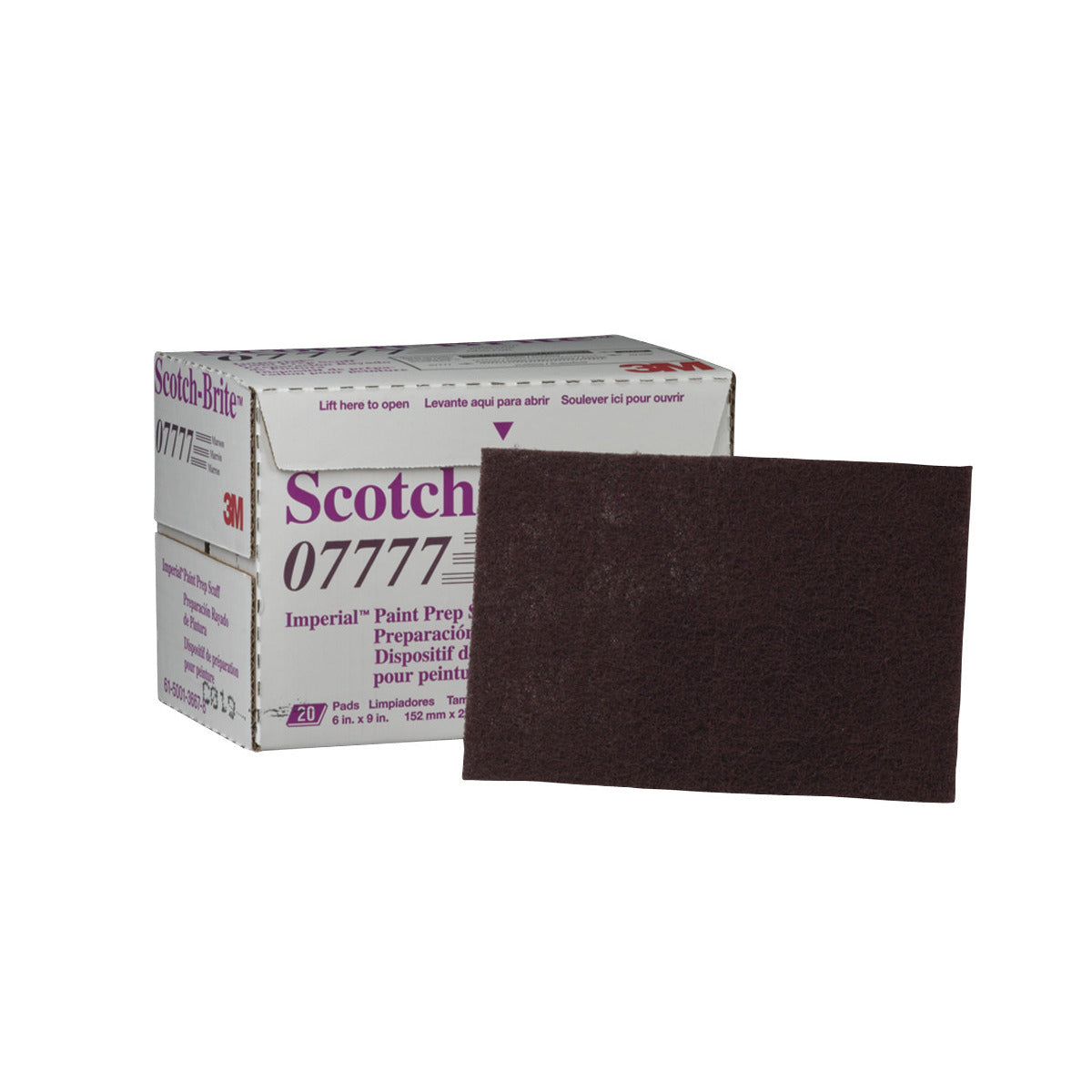 3M™ 6" X 9" Very Fine Grade Silicon Carbide Scotch-Brite™ Red Hand Pad