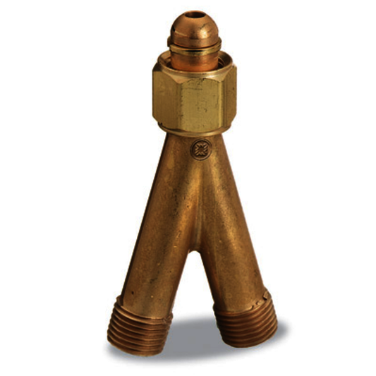 RADNOR™ 9/16" - 18 B RH Brass Oxygen Y Connection