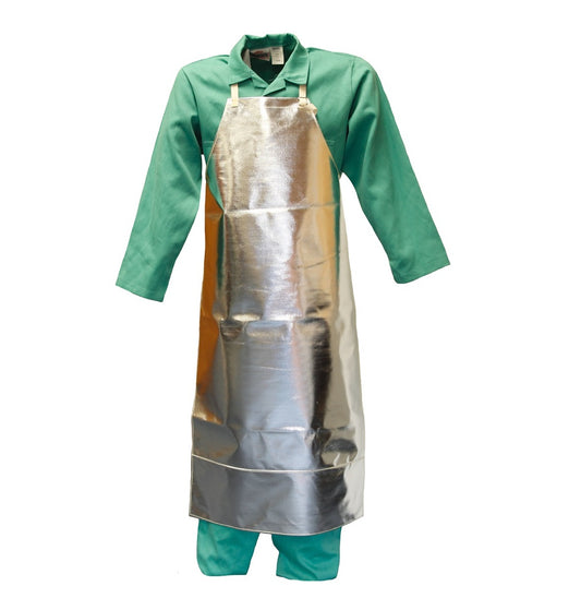 Stanco Safety Products™ 29" X 48" Silver Aluminized Carbon KEVLAR® Heat Resistant Apron