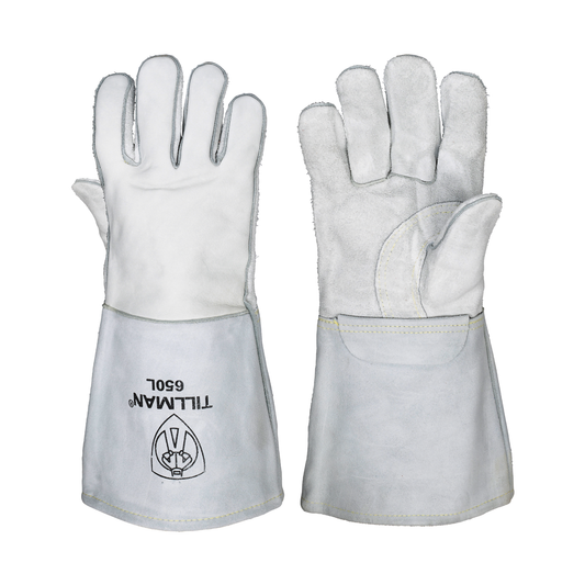 Tillman® Medium 15.5" Bourbon Brown Top Grain Cowhide Cotton/Foam Lined Stick Welders Gloves