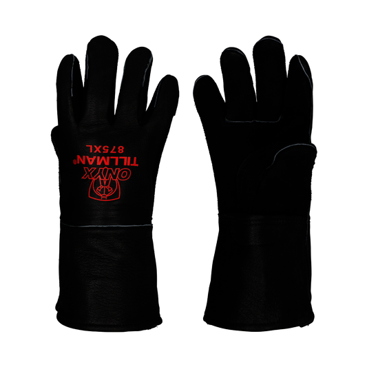 Tillman® X-Large 15.5" Black Premium Top Grain Rough Side Out Elkskin Unlined Stick Welders Gloves