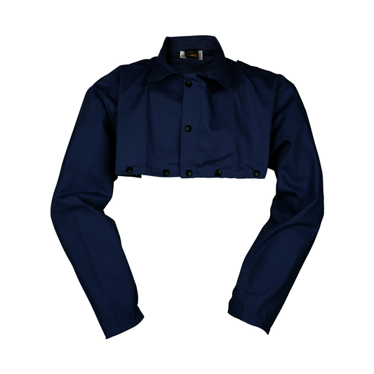 Tillman® X-Large Navy Blue Westex® FR-7A®/Cotton Flame Resistant Cape Sleeve With Snap Closure (Bib Not Included)