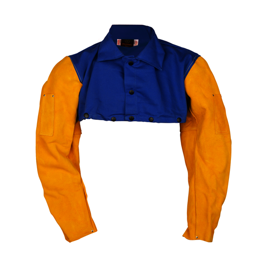 Tillman® Medium Royal Blue Westex® FR-7A®/Cotton Flame Resistant Cape Sleeve With Snap Closure (Bib Not Included)