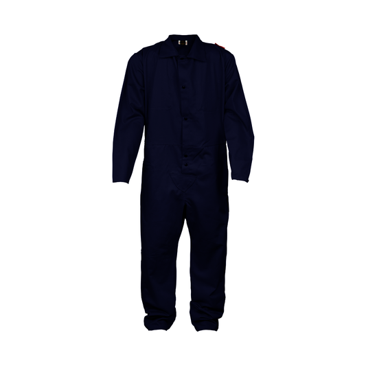 Tillman® Small Navy Blue Westex® FR-7A®/Cotton Long Sleeve Flame Resistant Coveralls With Snap Closure