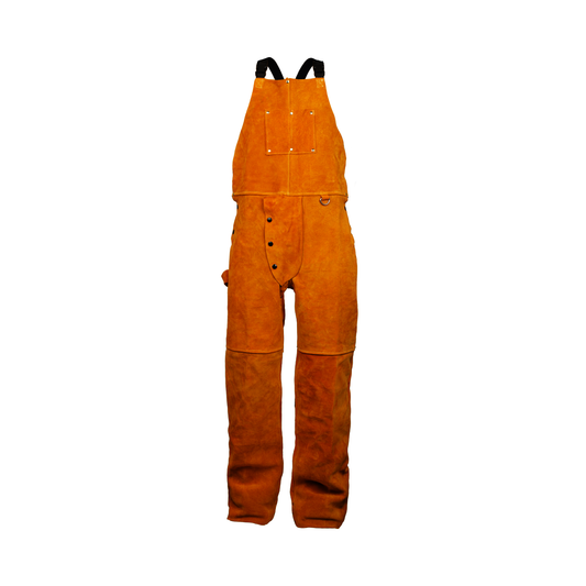 Tillman® 44" X 32" Bourbon Brown Premium Side Split Cowhide Leather Bib Overalls