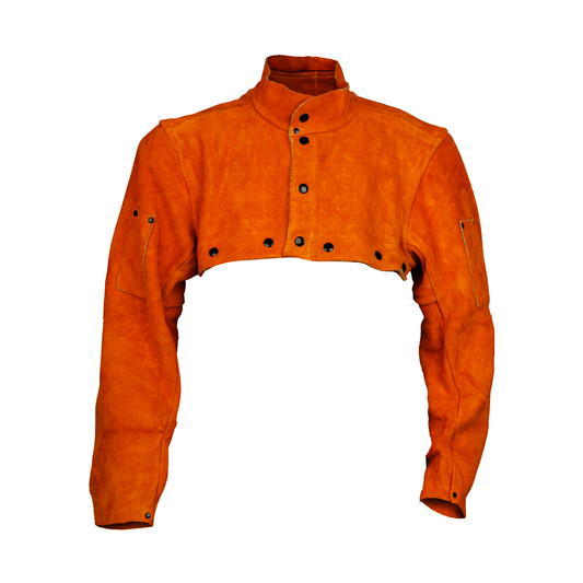 Tillman® X-Large Bourbon Brown Premium Side Split Cowhide Leather Cape Sleeve