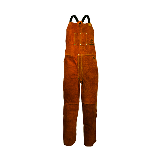 Tillman® 24" X 54" Bourbon Brown Premium Side Split Cowhide Leather Split Leg Bib Apron