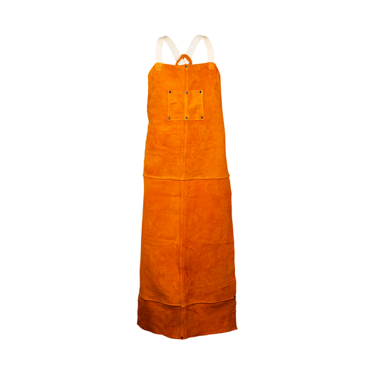 Tillman® 24" X 48" Bourbon Brown Premium Side Split Cowhide Leather Bib Apron