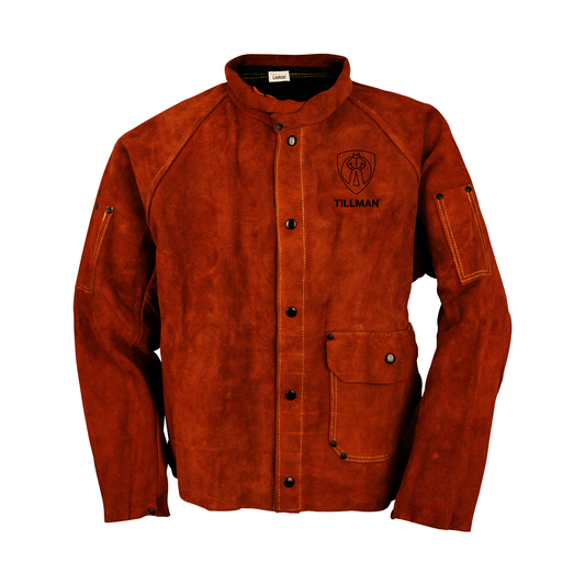 Tillman® X-Large 30" Dark Brown Premium Side Split Cowhide Leather Jacket