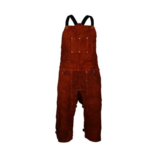 Tillman® 24" X 48" Dark Brown Premium Side Split Cowhide Leather Split Leg Bib Apron