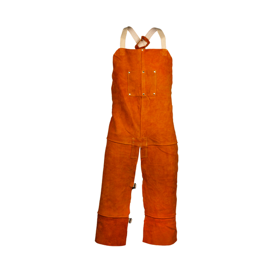 Tillman® 24" X 36" Bourbon Brown Premium Side Split Cowhide Leather Split Leg Bib Apron
