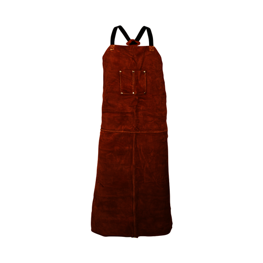 Tillman® 24" X 42" Bourbon Brown Premium Side Split Cowhide Leather Bib Apron