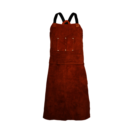 Tillman® 24" X 48" Dark Brown Premium Side Split Cowhide Leather Bib Apron