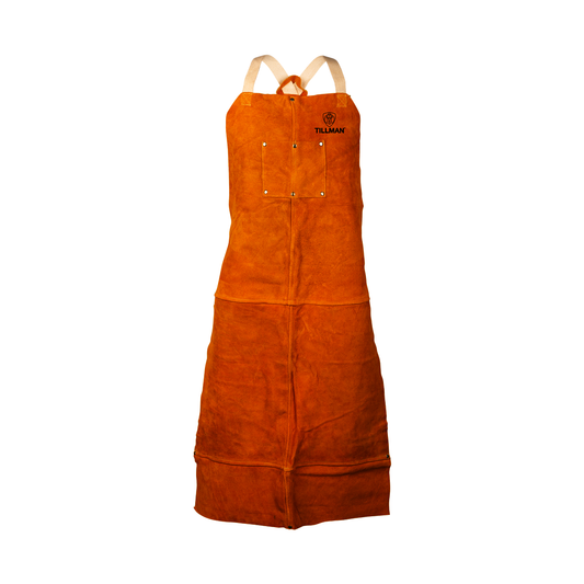 Tillman® 24" X 30" Bourbon Brown Premium Side Split Cowhide Leather Bib Apron