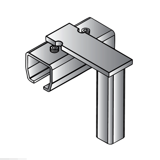 Tillman® Galvanized Steel Track Connector (For Floor Mounted Curtain Systems)
