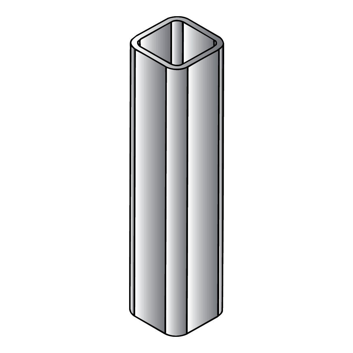 Tillman® 6' Galvanized Steel Column (For Floor Mount, Track Mounted Rolling Curtain Systems)