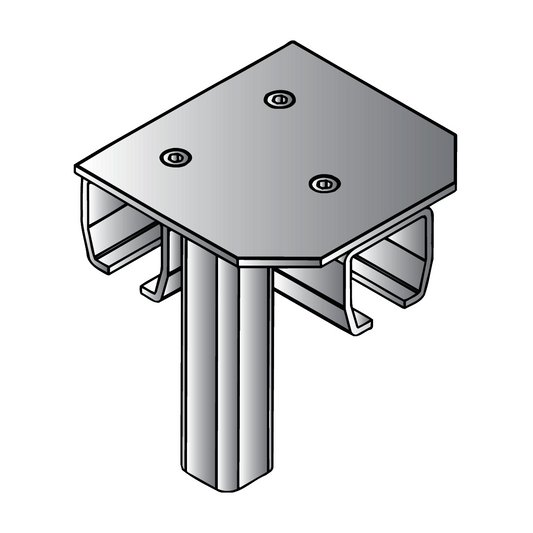 Tillman® Galvanized Steel 3-Way T-Connector (For Floor Mounted Curtain Systems)