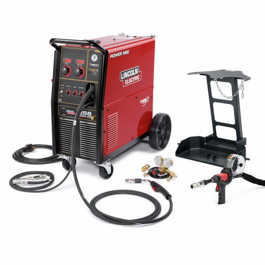 Lincoln Electric® POWER MIG® 256 Single Phase MIG Welder With 208 - 231 Input Voltage, 300 Amp Max Output, Diamond Core Technology™, Dual Cylinder Mounting Kit And Accessory Package