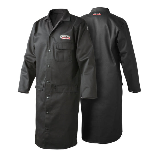 Lincoln Electric® Large Black Cotton Flame Retardant Lab Coat