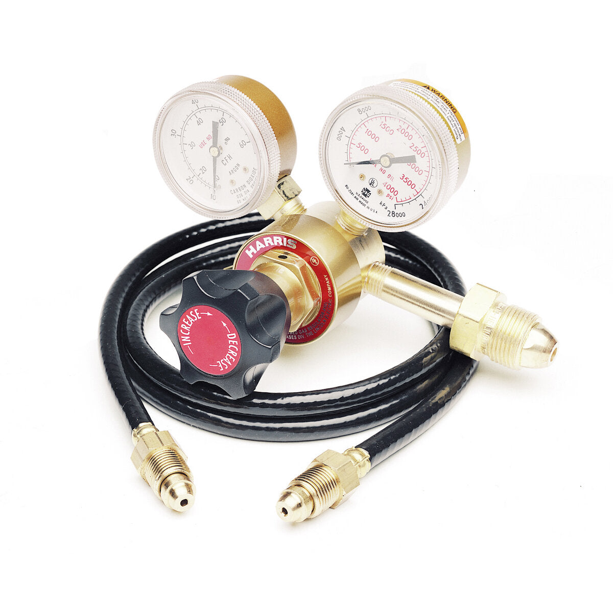 Harris® Deluxe Adjustable CO2, Argon and Argon Blend Dual Scale Flow Gauge