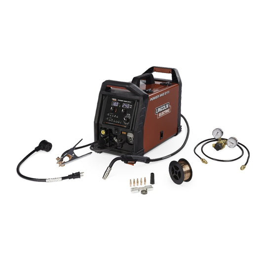 Lincoln Electric® POWER MIG® 211i MIG Welder With 120 - 230 Input Voltage, 76 Amp Max Output, And Accessory Package
